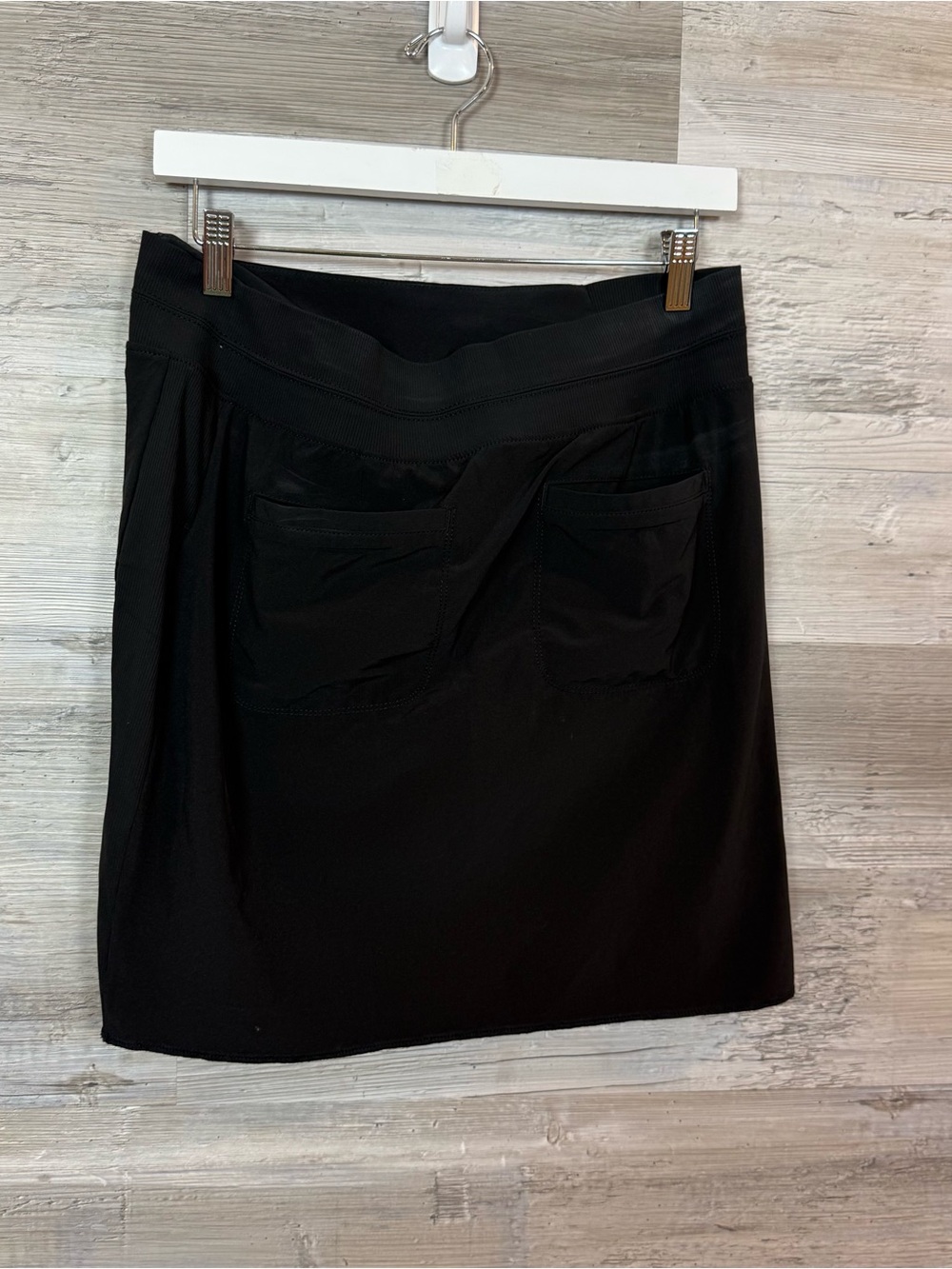 Athleta Tee Time Skort 10 Black Golf Tennis Skirt Ribbed Waist Packable Pockets - Picture 5 of 6